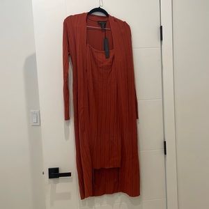 House of Harlow burnt orange two piece set